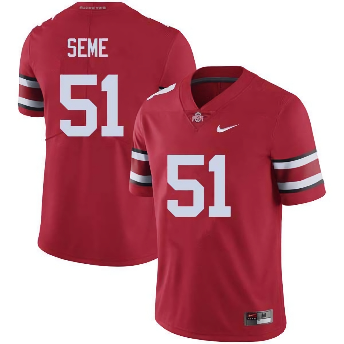 Nick Seme Ohio State Buckeyes Men's NCAA #51 Nike Red College Stitched Football Jersey LRY0456GM
